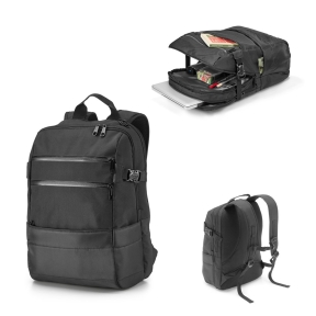 ZIPPERS BPACK. 15'6" klēpjdatora mugursoma no 300D poliestera un 840D žakarda.