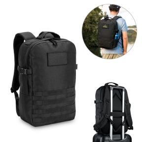 EDINBURGH BPACK. 17'3" Militārā stila mugursoma no 600D augstas blīvuma pakāpes pārstrādāta poliestera un oderējuma no 210D pārstrādāta poliestera.