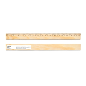 WESLEY 30. Priežu koka lineāls ar 30 cm skalu