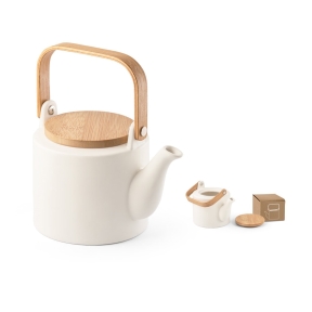 GLOGG. 700 ml keramikas tējkanna ar bambusa vāku