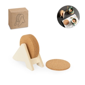 PLYCORK. Saplākšņa statīvs ar 6 korķa paliktņiem