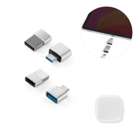 MINSKIS. 2 alumīnija USB-A / USB-C adapteru komplekts