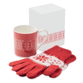 Ziemas dāvanu krūzes un cimdu komplekts