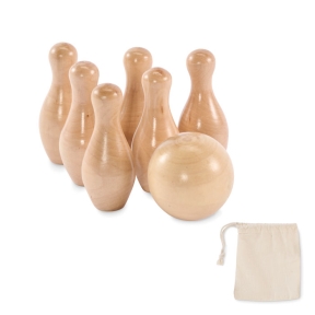 Mini priežu koka boulinga komplekts