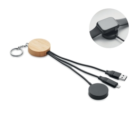Atslēgu gredzens ar 4 in 1 60W kabeli