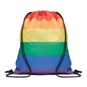 Varavīksnes RPET savelkamais maisiņš