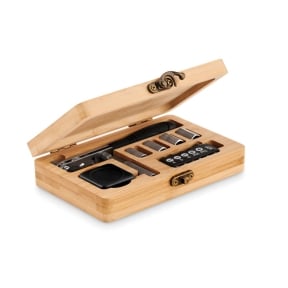 13 instrumentu komplekts, bambusa futrālis