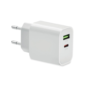 18 W 2 portu USB lādētājs ES kontaktdakša