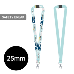 Pilnkrāsu kakla lenta SAFETY 25 mm