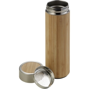 Bambusa termoss 420 ml ar sietu, kas apstādina izlietnes