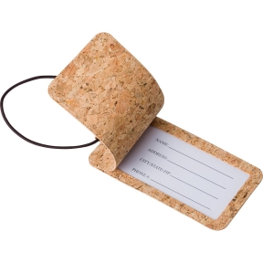 Cork luggage tag