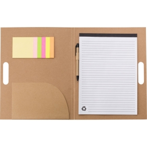 Conference folder approx. A4 with notebook, sticky notes and ball pen