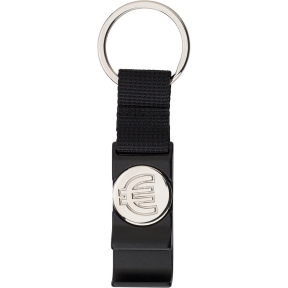 Keyring with shopping cart coin, bottle opener