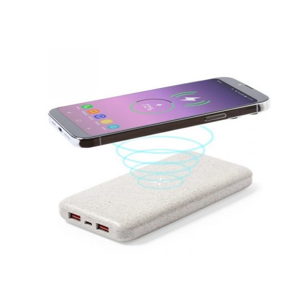 Kviešu salmu bezvadu powerbank V1119