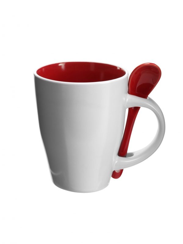 Keramikas krūze 300 ml ar karoti V5269