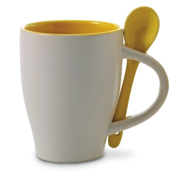 Keramikas krūze 300 ml ar karoti V5269