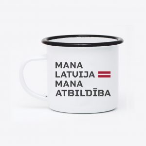 Emaljēta krūzīte Mana Latvija
