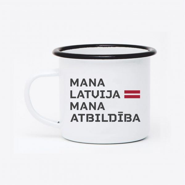 Emaljēta krūzīte Mana Latvija