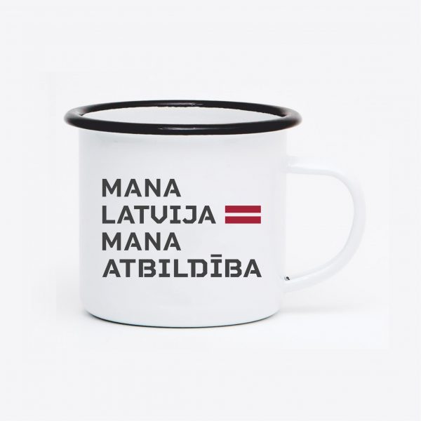 Emaljēta krūzīte Mana Latvija